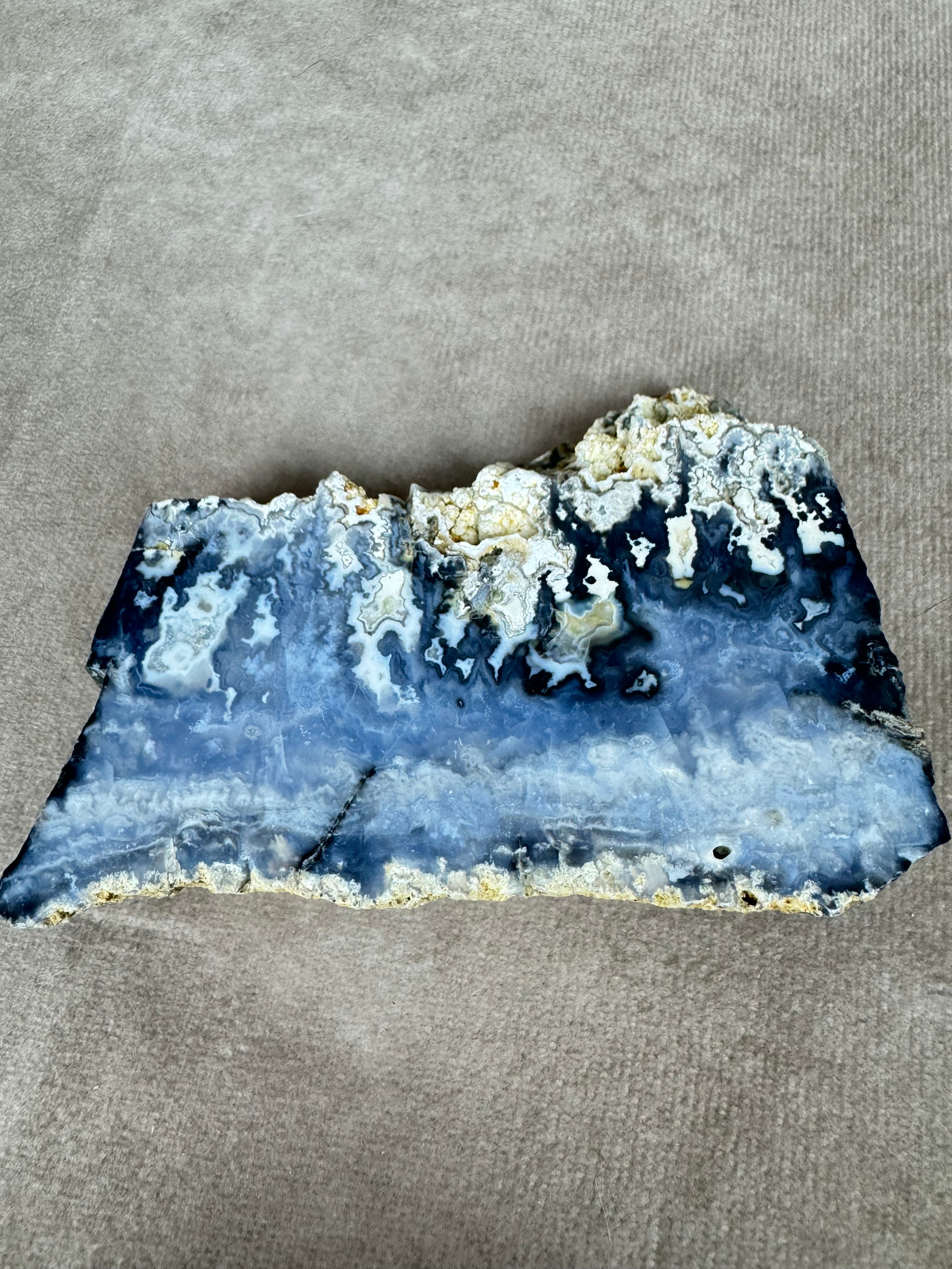 Blue agate slab #1474