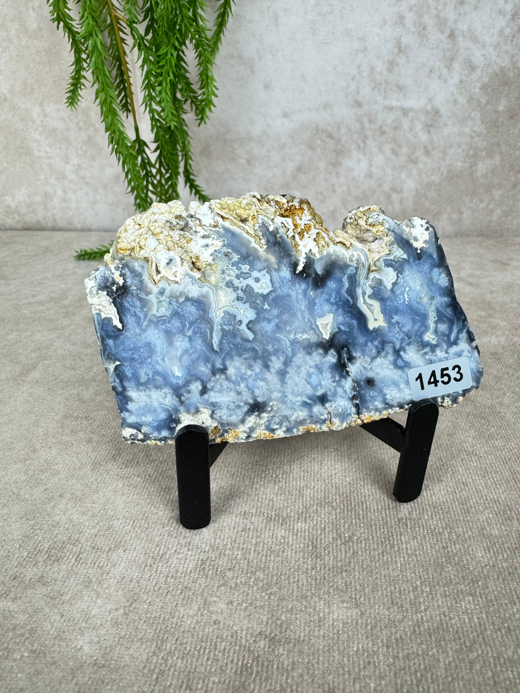 Blue agate slab #1453
