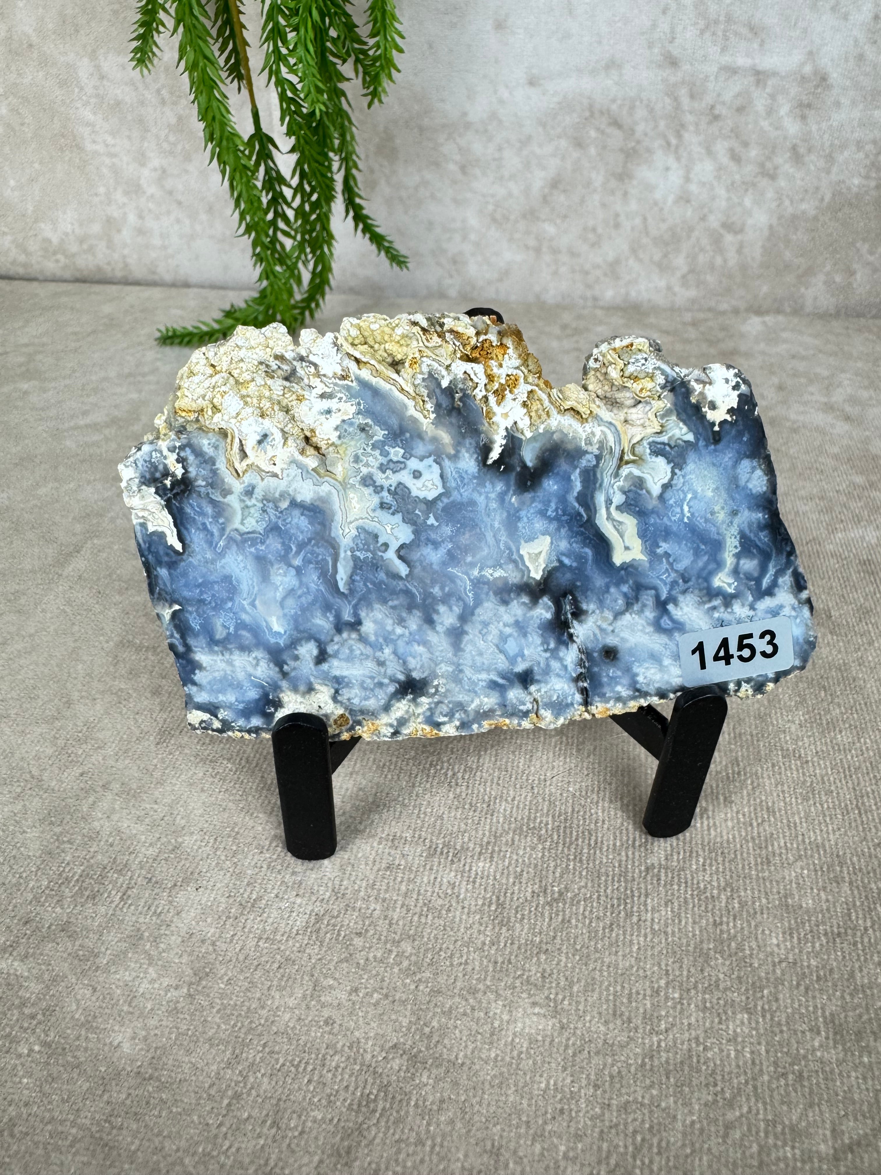 Blue agate slab #1453