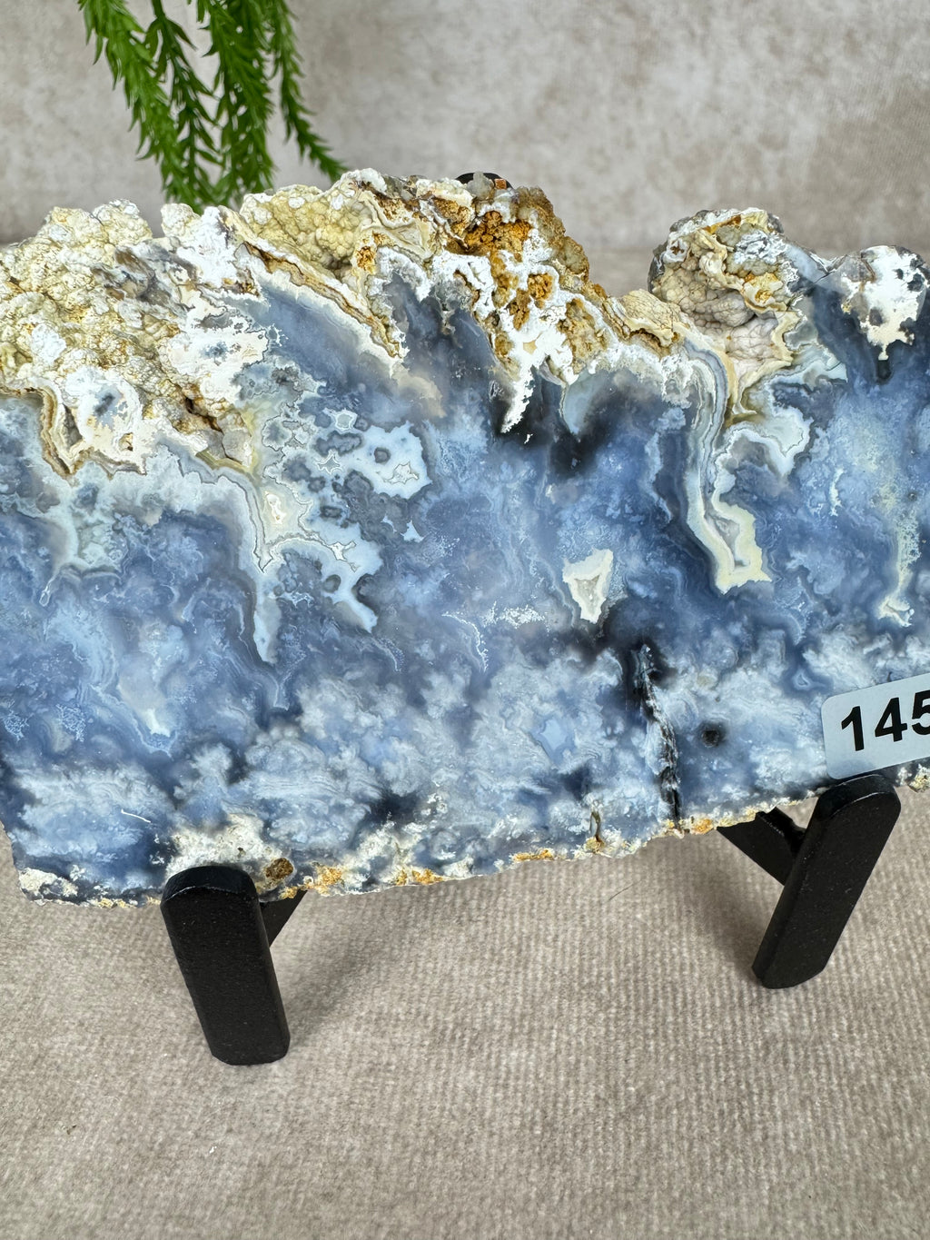 Blue agate slab #1453