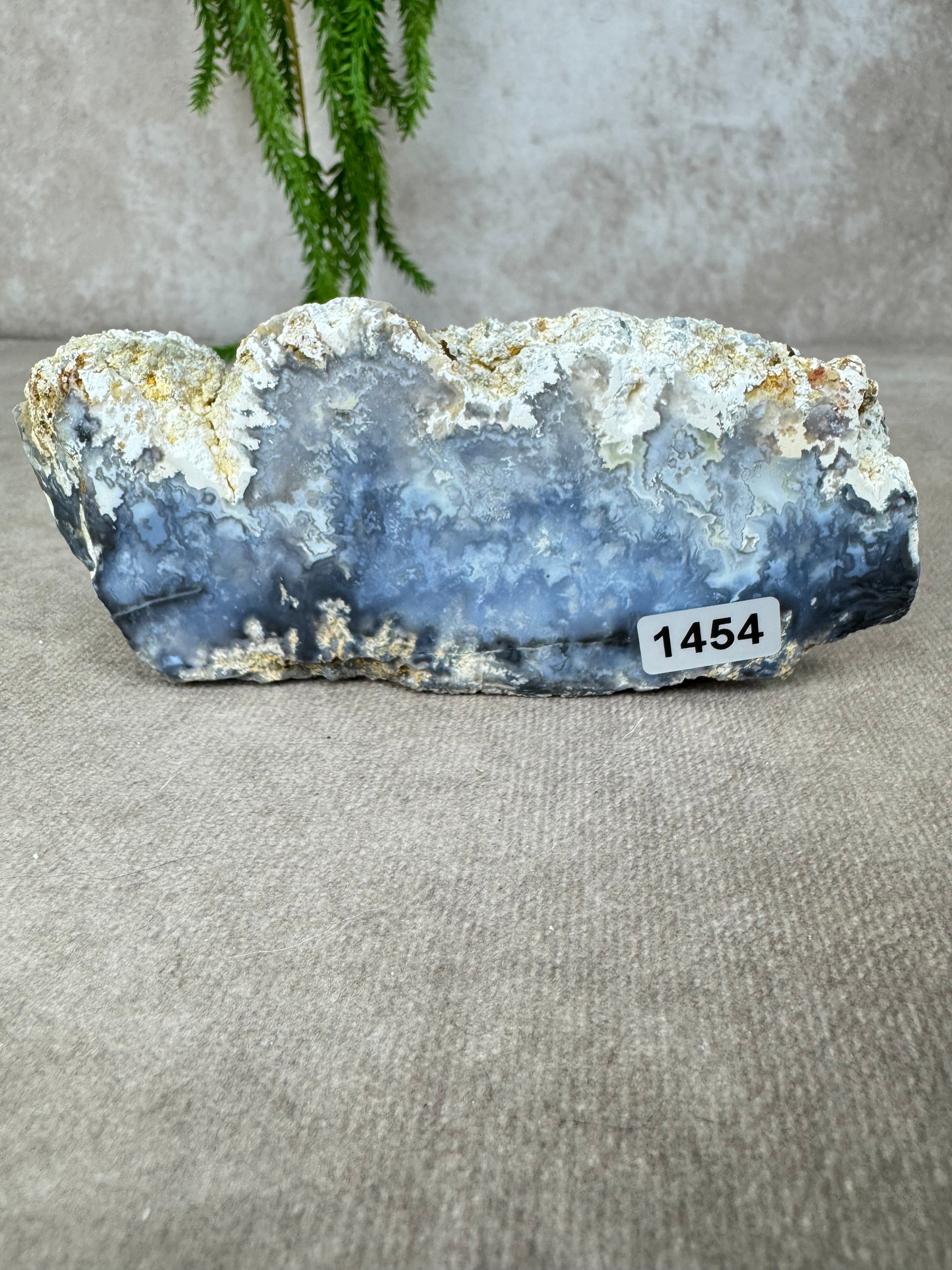 Blue agate slab #1454