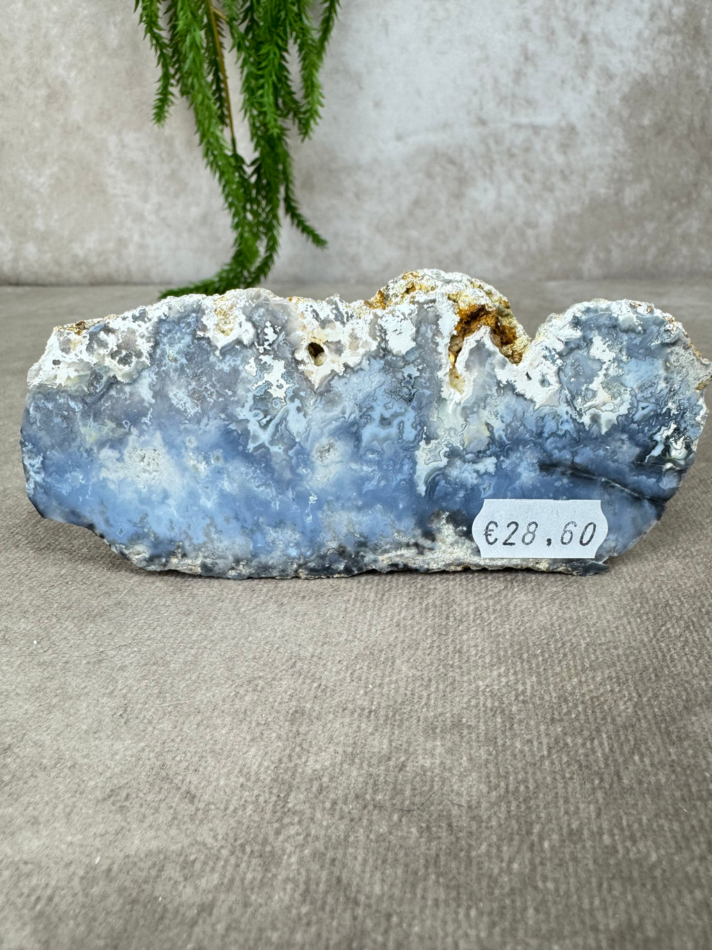 Blue agate slab #1454