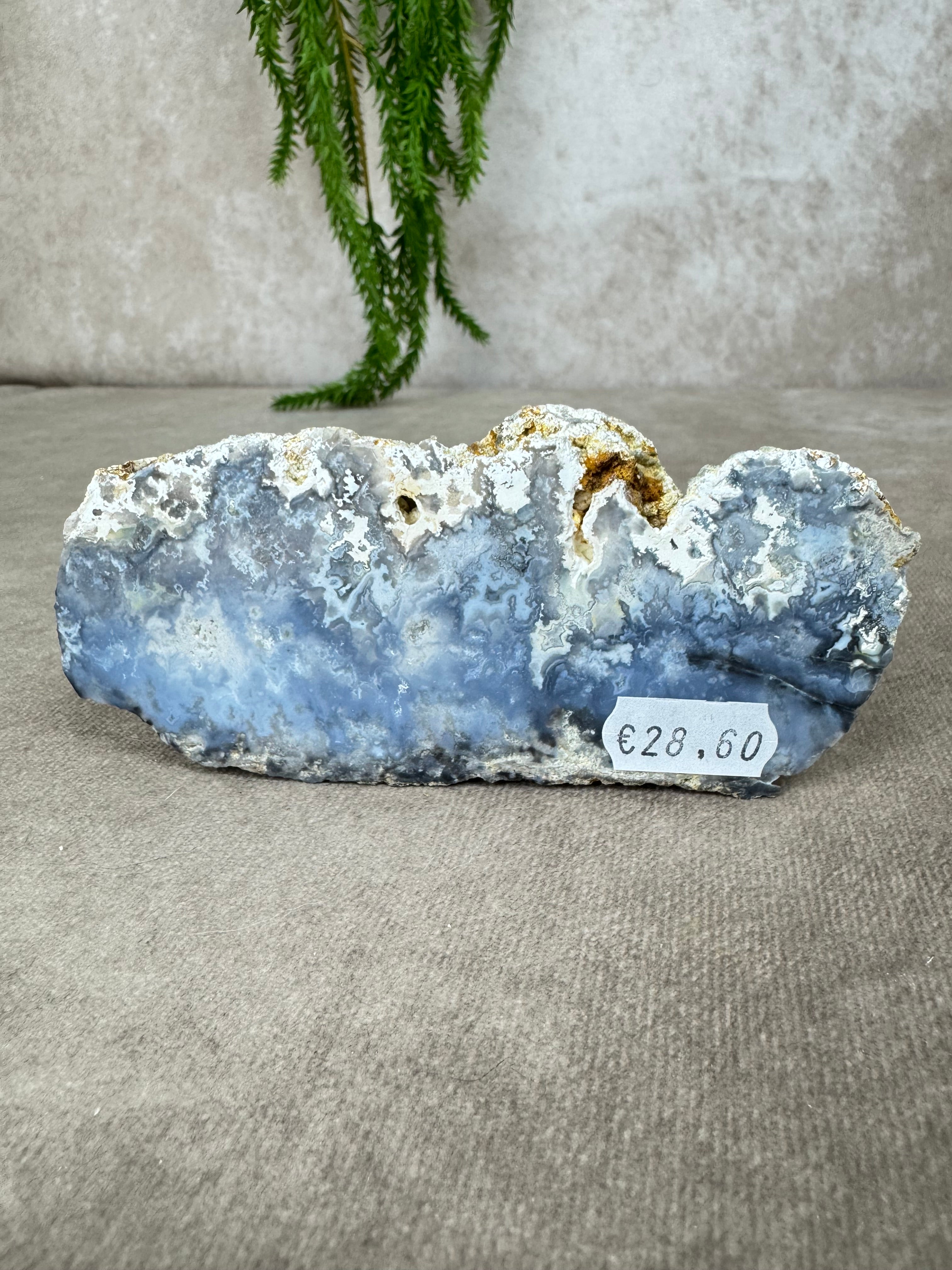 Blue agate slab #1454