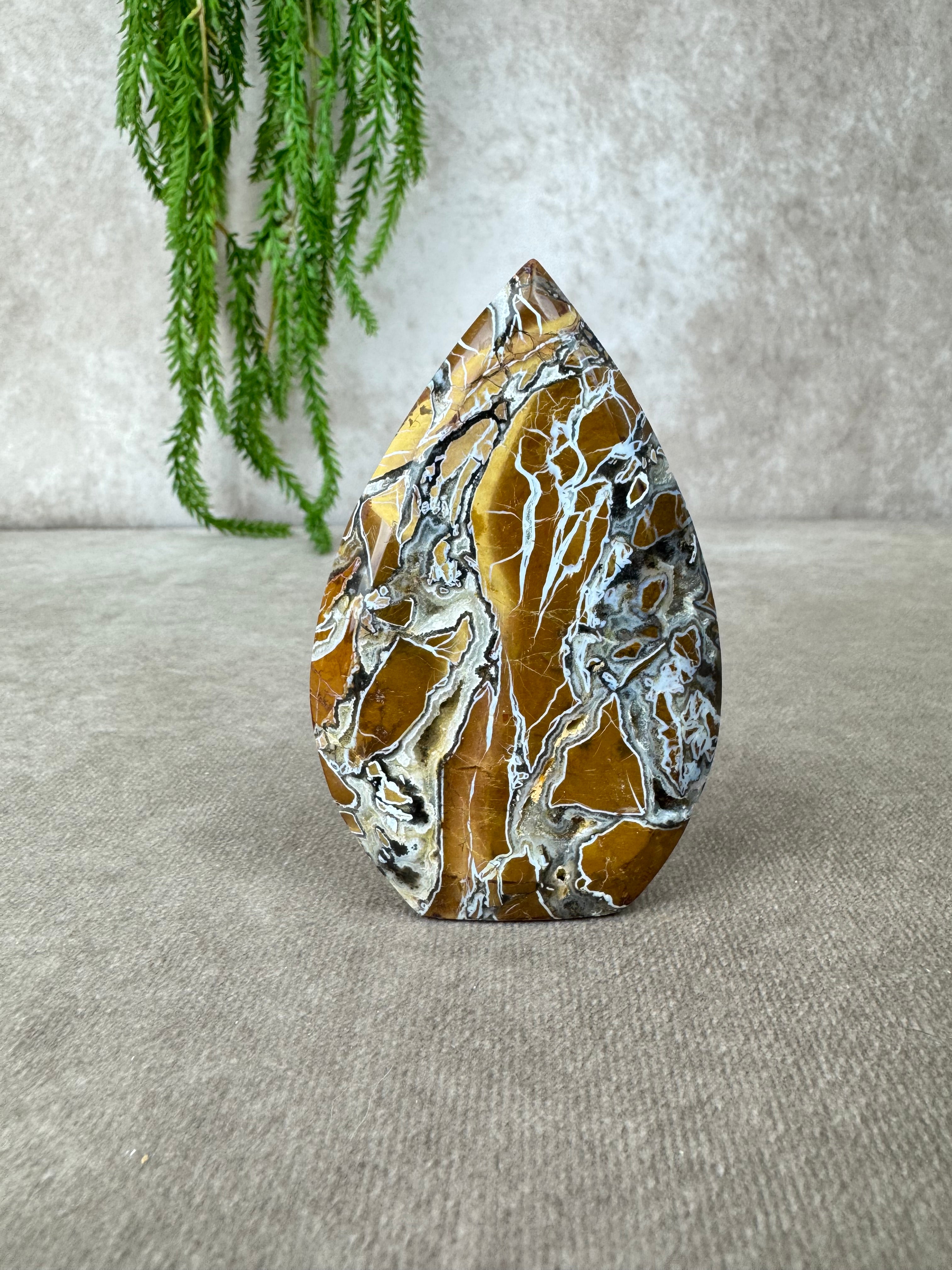 Agaat met kwarts vlam #8