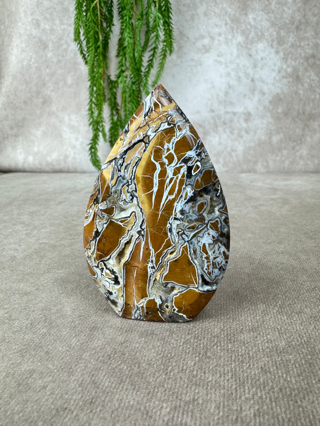 Agaat met kwarts vlam #8