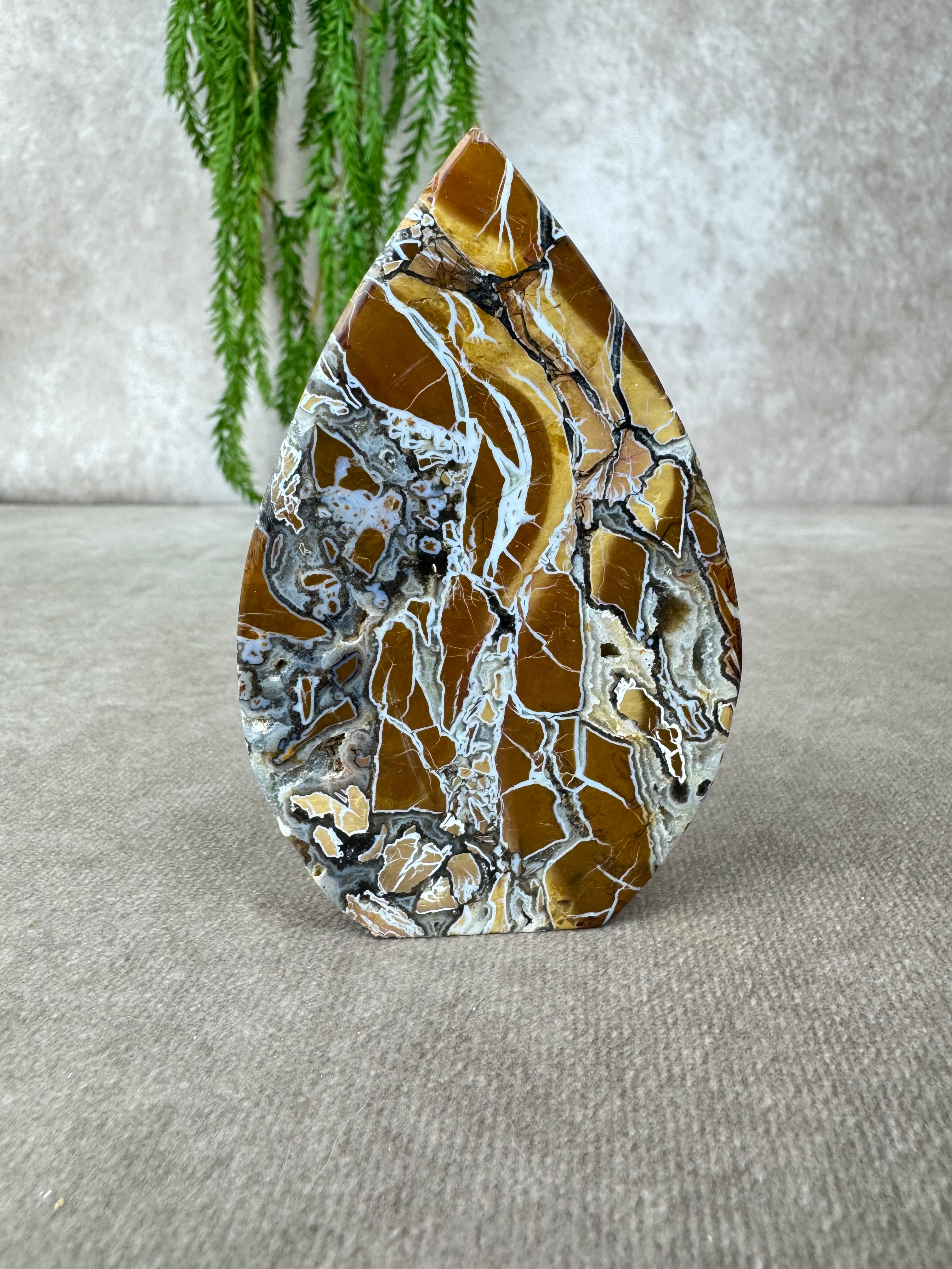 Agaat met kwarts vlam #8