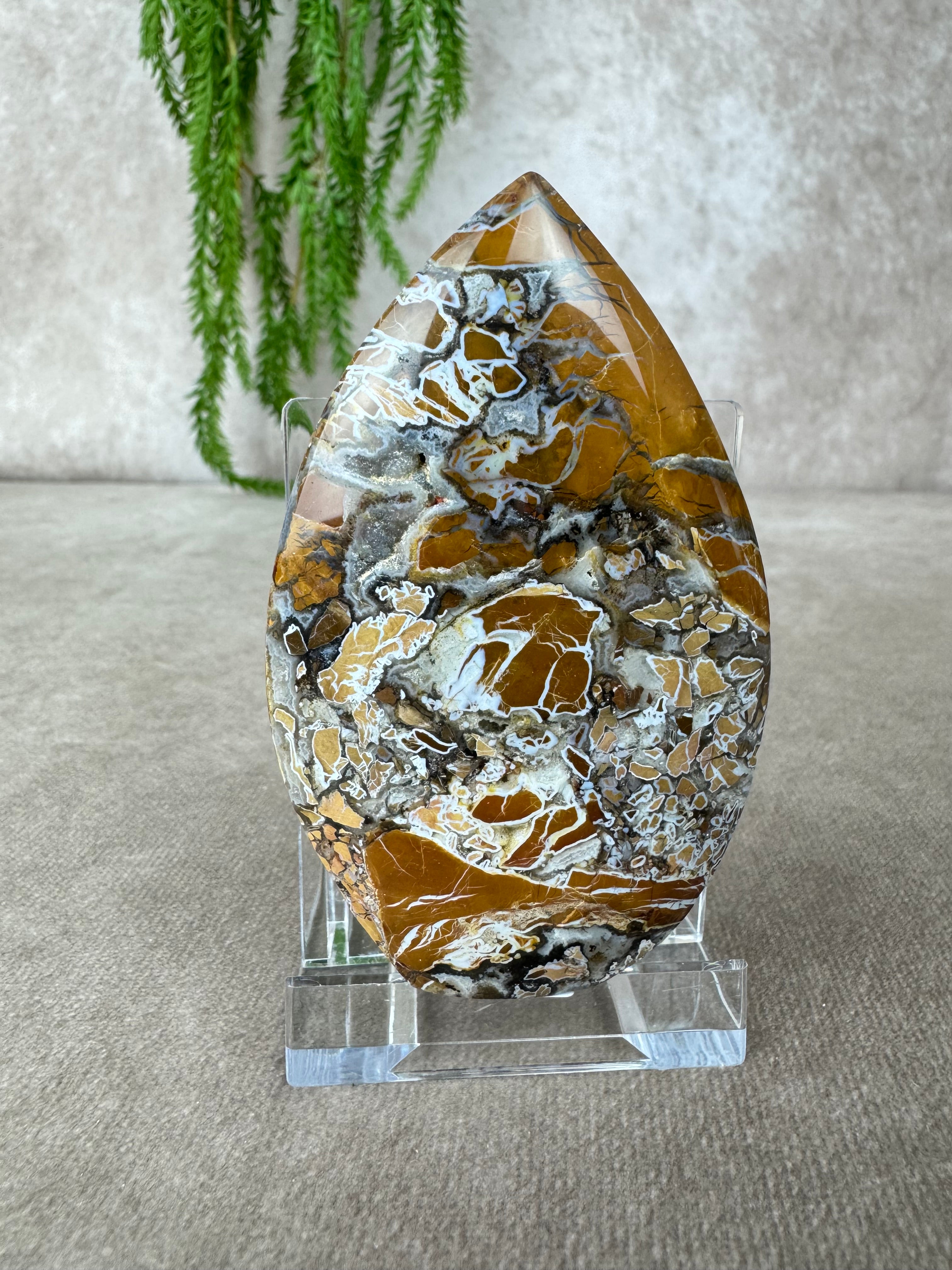 Agaat met kwarts vlam #7