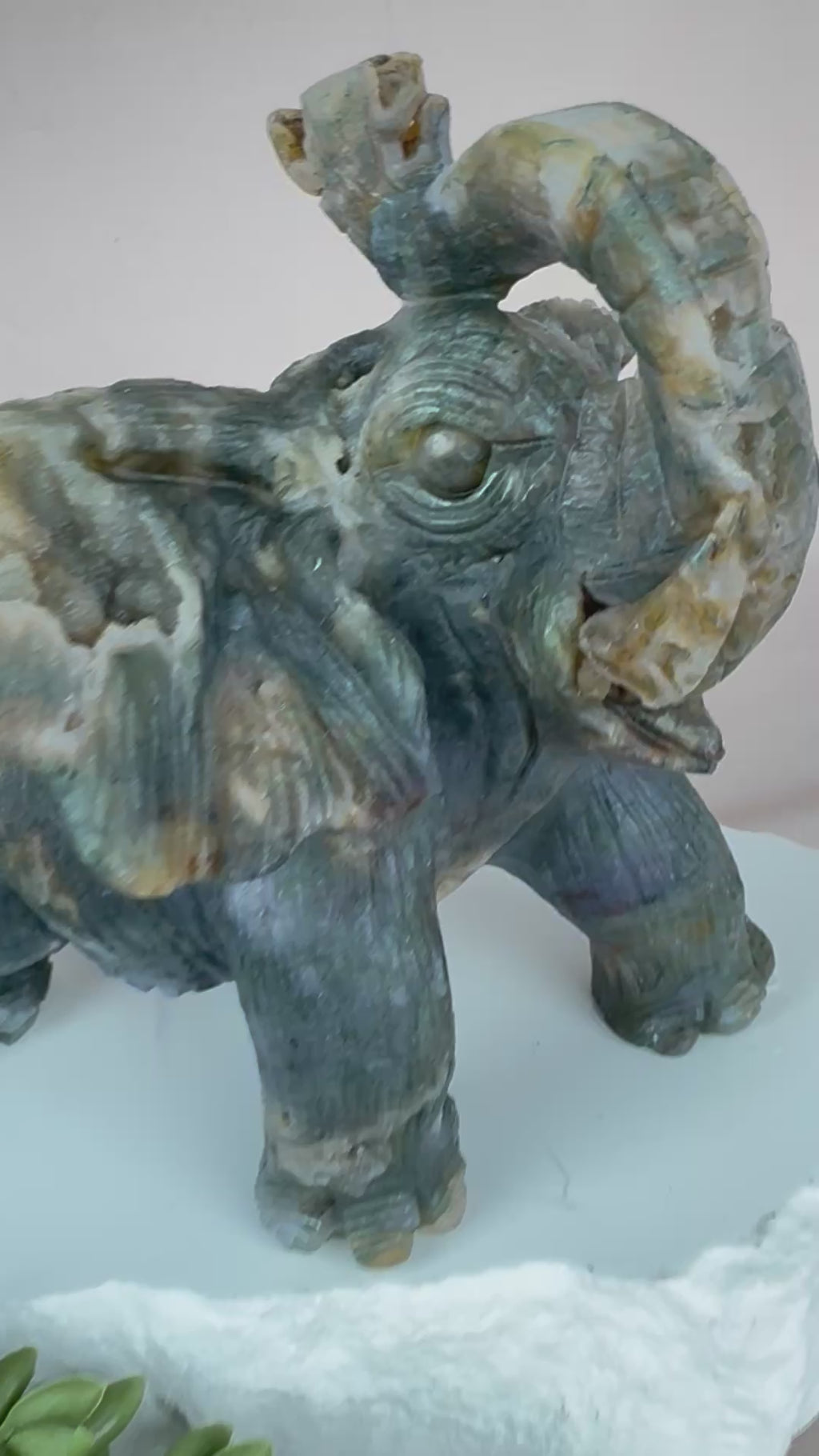 Mos agaat olifant #1352