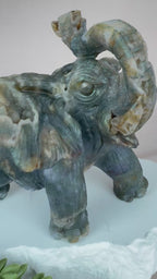 Mos agaat olifant #1352