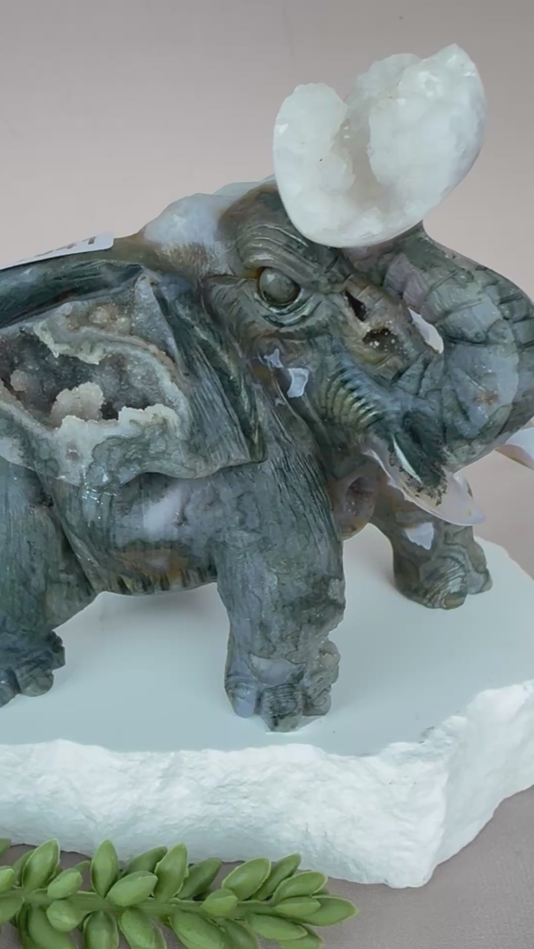 Mos agaat olifant #1341