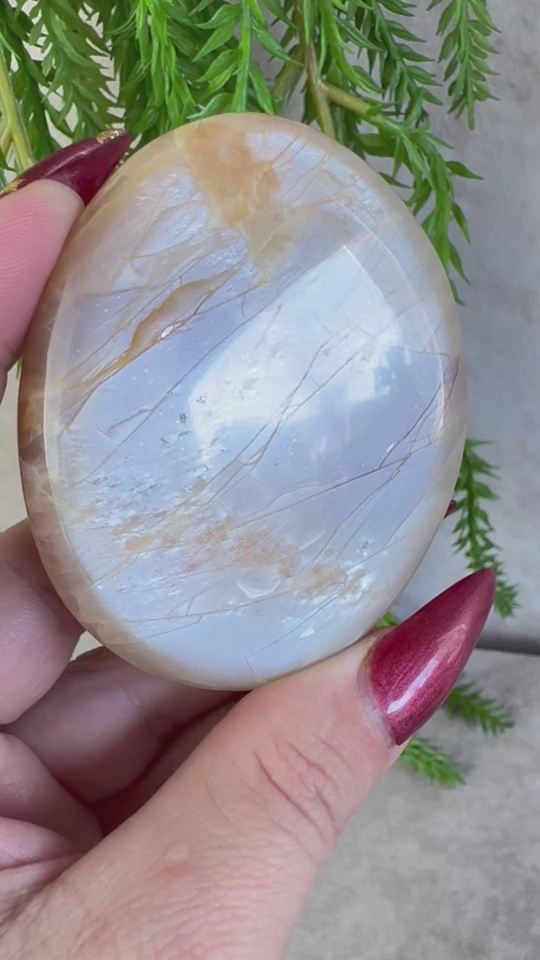 Handsteen maansteen #32